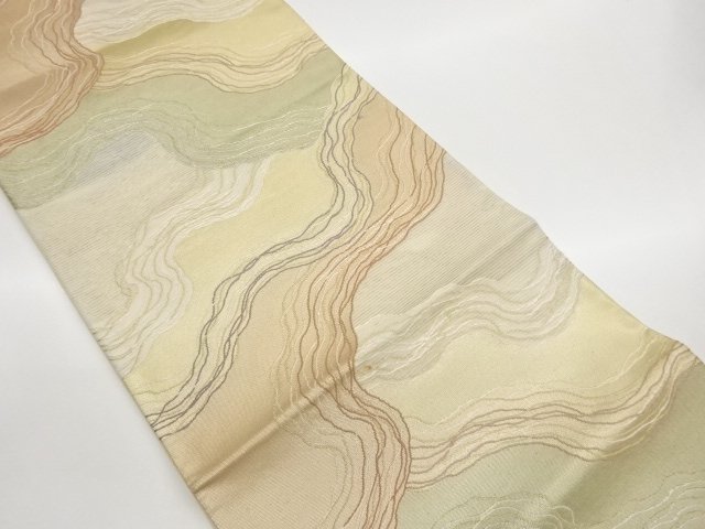 JAPANESE KIMONO / FUKURO OBI FOR SUMMER / WOVEN WAVE 